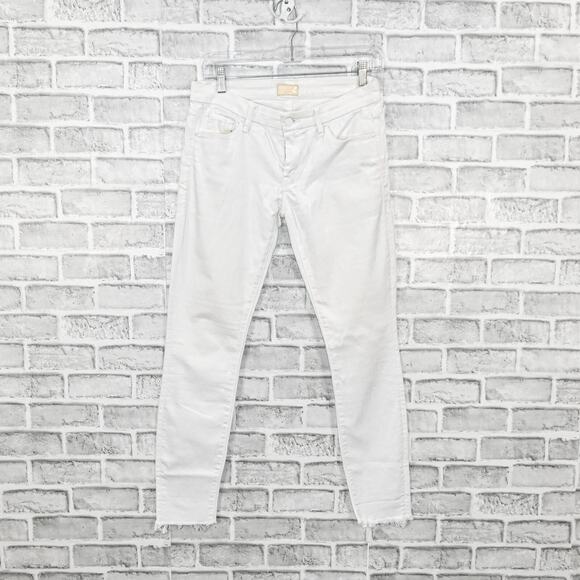 MOTHER Women's Bright White Skinny Jeans - Picture 5 of 12